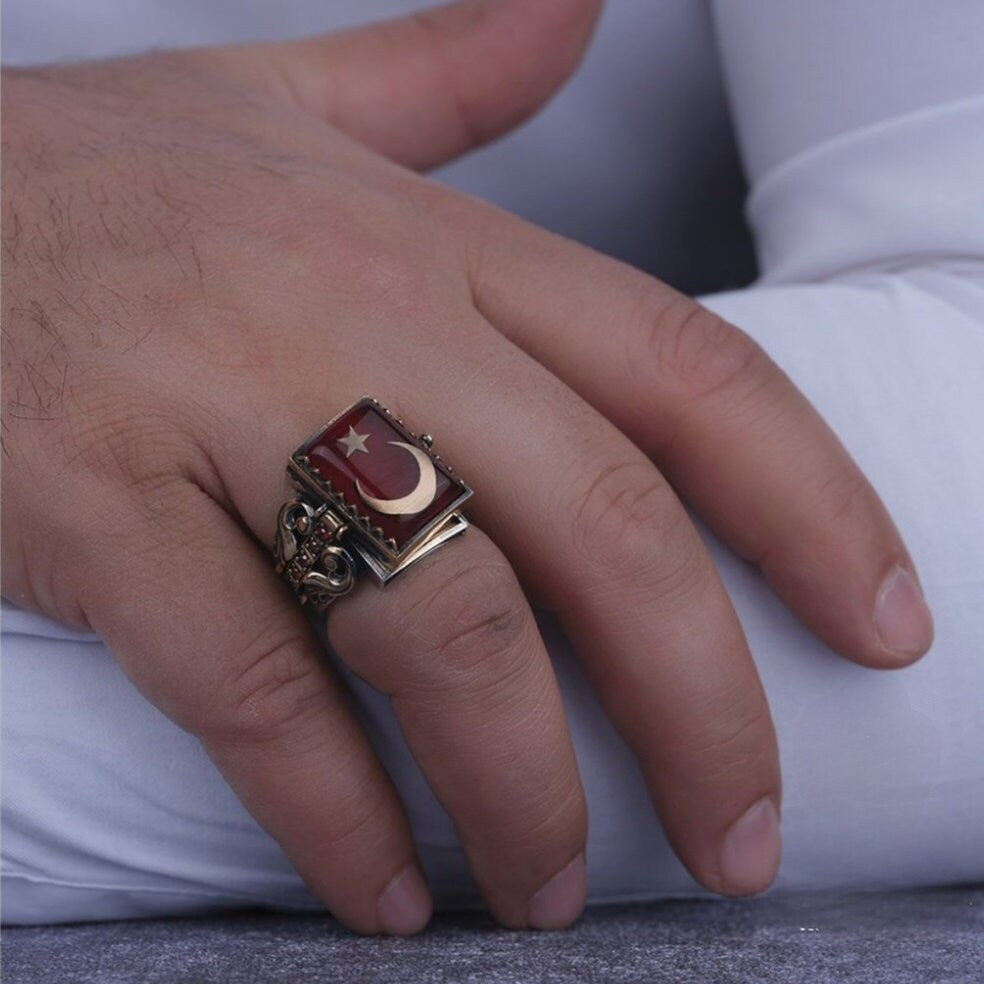 Türkischer Siegelring aus dem Osmanischen Reich – Handgefertigter Schmuck
