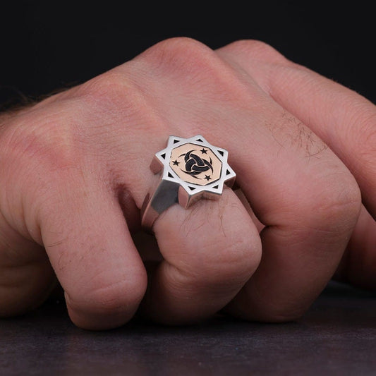 Seljuk star ring with custom center – view 2