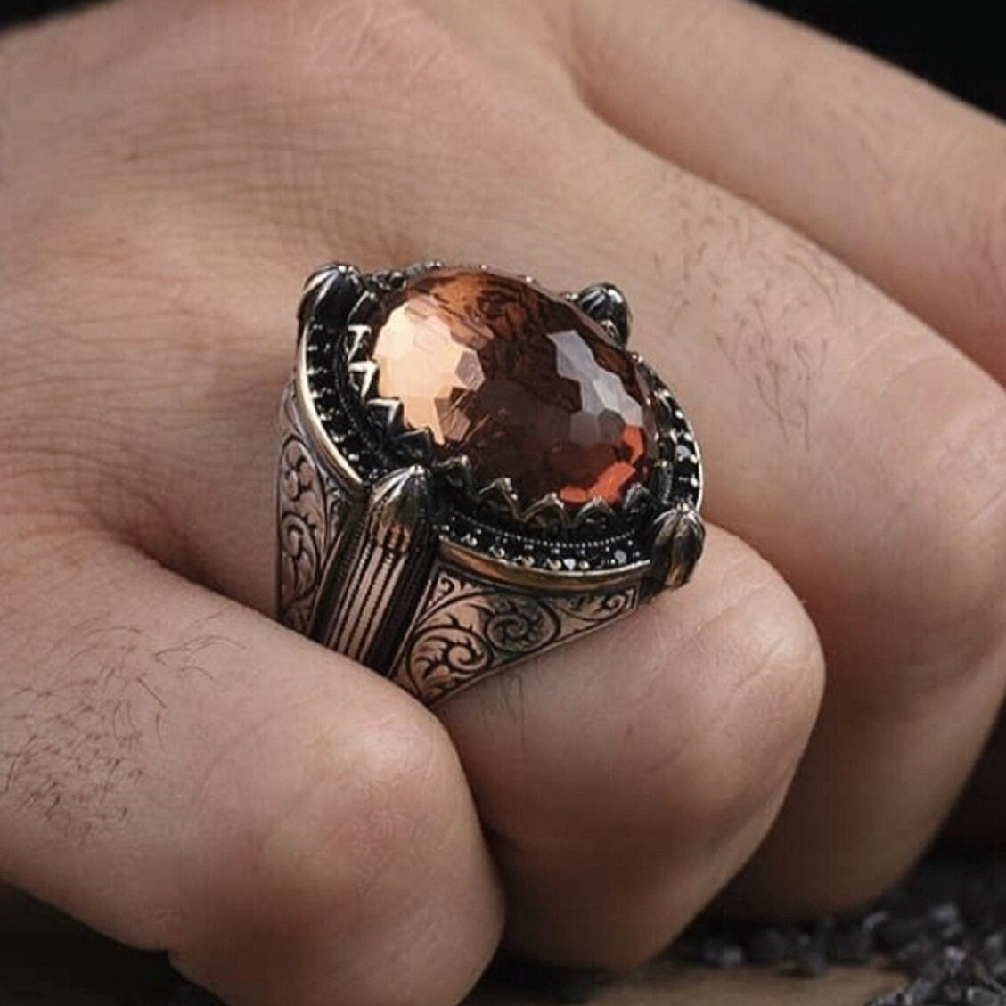 Sultanite Ring 925 Silver Kefa Bil-Mevt Color Changing Handmade