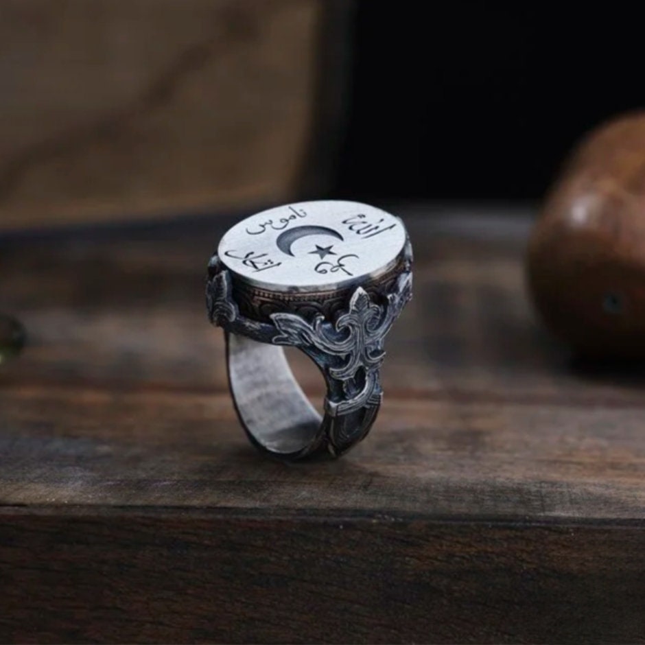 Caliph Ring 925 Sterling Silver OttomanCalligraphy Handmade Islamic
