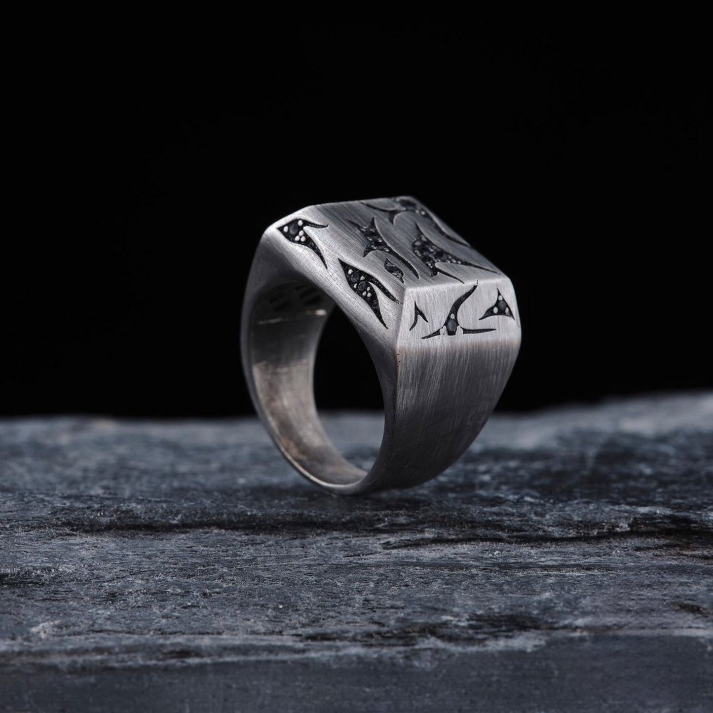 Handgefertigter türkischer Zirkonia-Ring aus Sterlingsilber – verstellbares Design