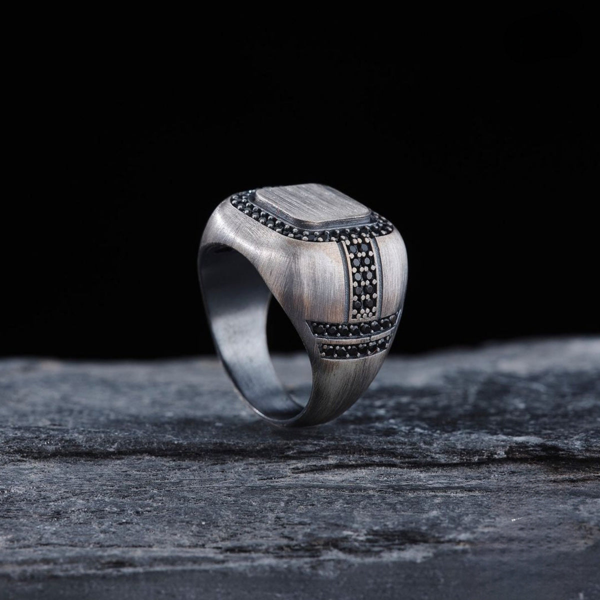 Zodiac Ring Black Zircon Stone – view 4