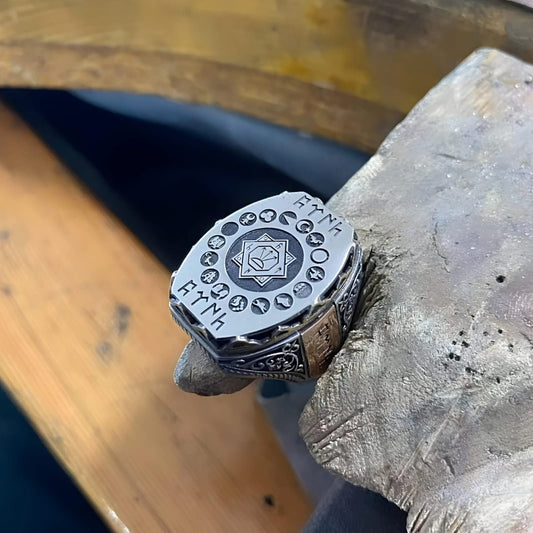 16 Turkish States Ring – Oguz Khagan 925 Silver | Heritage Band
