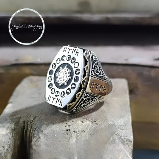 16 Turkish States Ring – Oguz Khagan 925 Silver | Heritage Ring