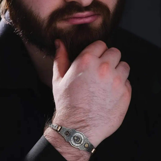 16 Turkish States Bracelet – Göktürk Script 925 Silver | Personalized