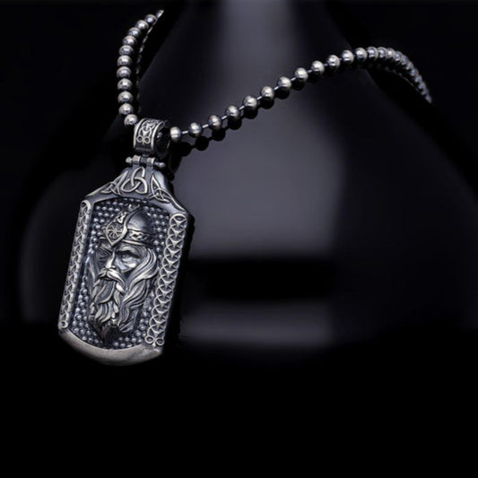 Viking King Medallion 925 Sterling Silver Pendant Men Handcrafted
