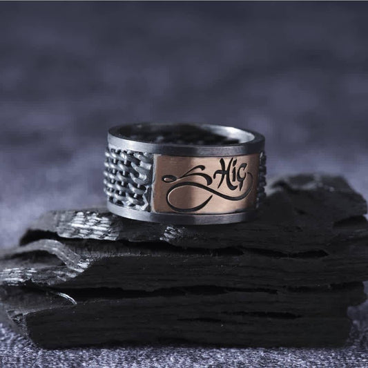 Woven Band Ring 925 Sterling Silver Personalized Handmade Men