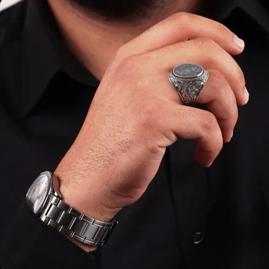 Ottoman Tughra Ring | Arabic Dua | 925 Silver