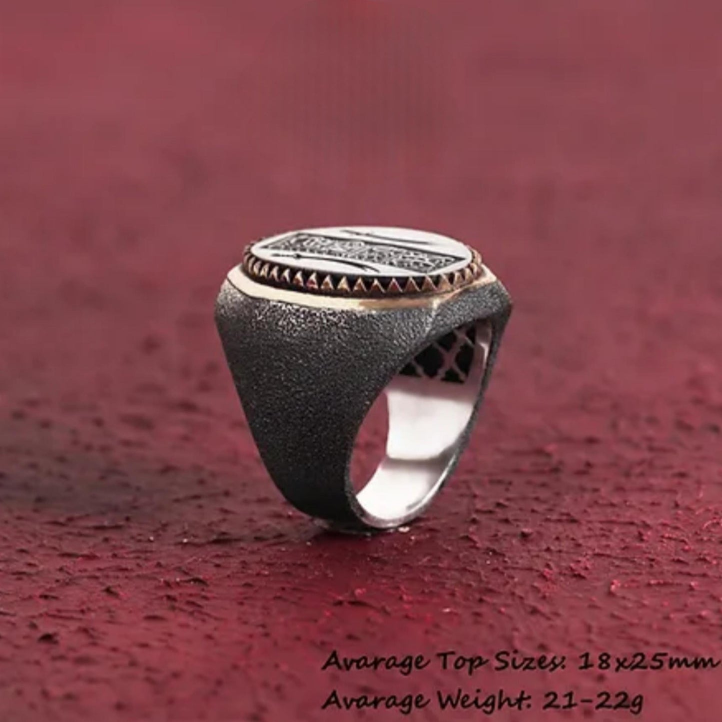 Zulfiqar Ring – Inna Allaha Ma’assabireen | 925 Silver Islamic Ring