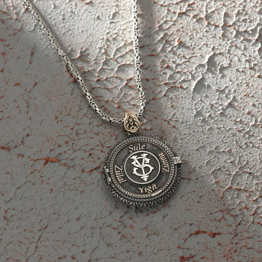 Islamic Locket Necklace – Solomon's Seal & Quranic Surahs | 925 Silver