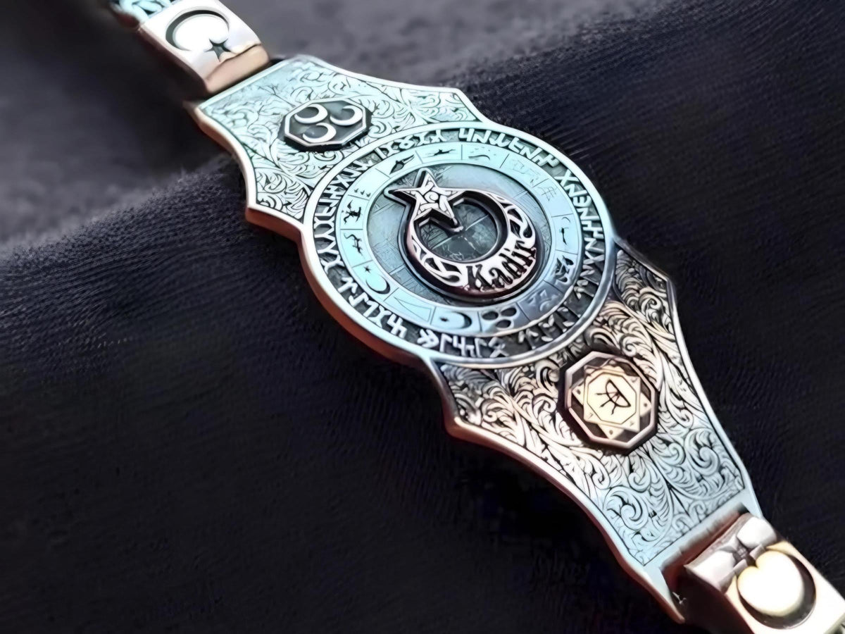 16 Turkish States Bracelet – Göktürk Script 925 Silver | Personalized