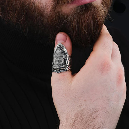 Quran surahs zihgir archer ring with zircon – view 2