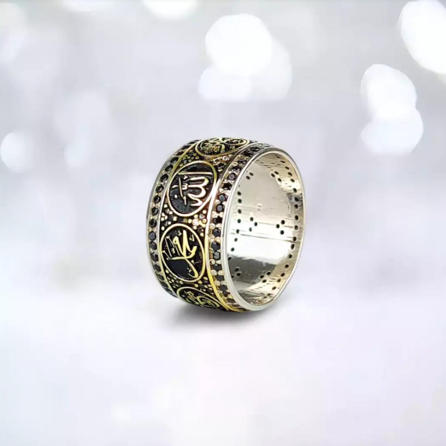 Hagia-Sophia-Ring aus Sterlingsilber: Ring mit islamischer Kalligrafie, spirituelles Geschenk