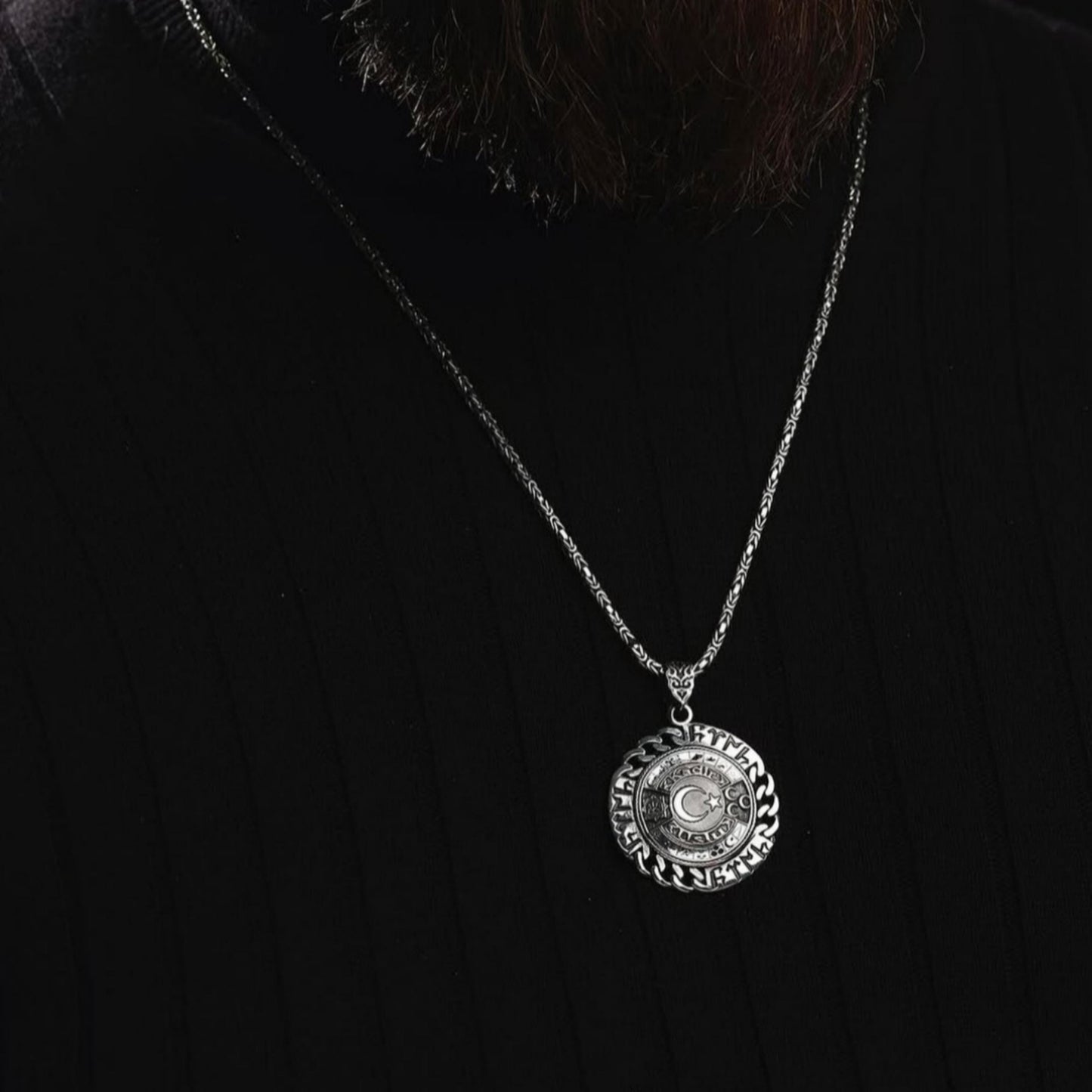 Bozkurt & Oghuz Medallion Necklace – 925 Silver