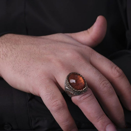 Sultanite Color Changing Ring 925 Silver Ottoman Handmade Men