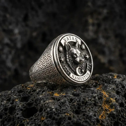 Vatan Namustur Wolf Ring: A Powerful Symbol in 925 Sterling Silver