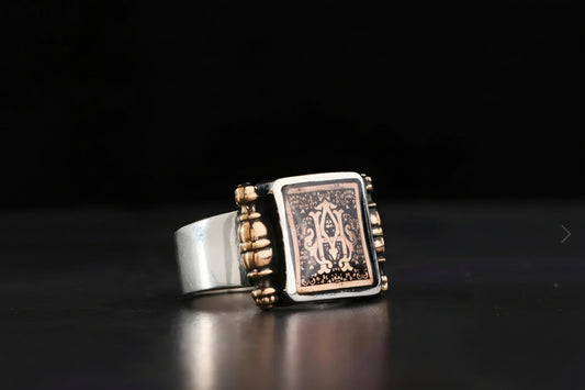 Custom Letter Men's Ring in 925 sterling silver