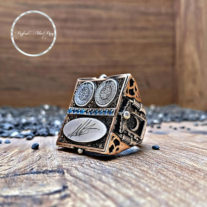 Falaq and Nas signature ring in 925 sterling silver