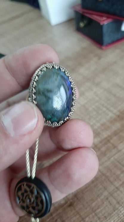 Labradorite men's ring – view 3