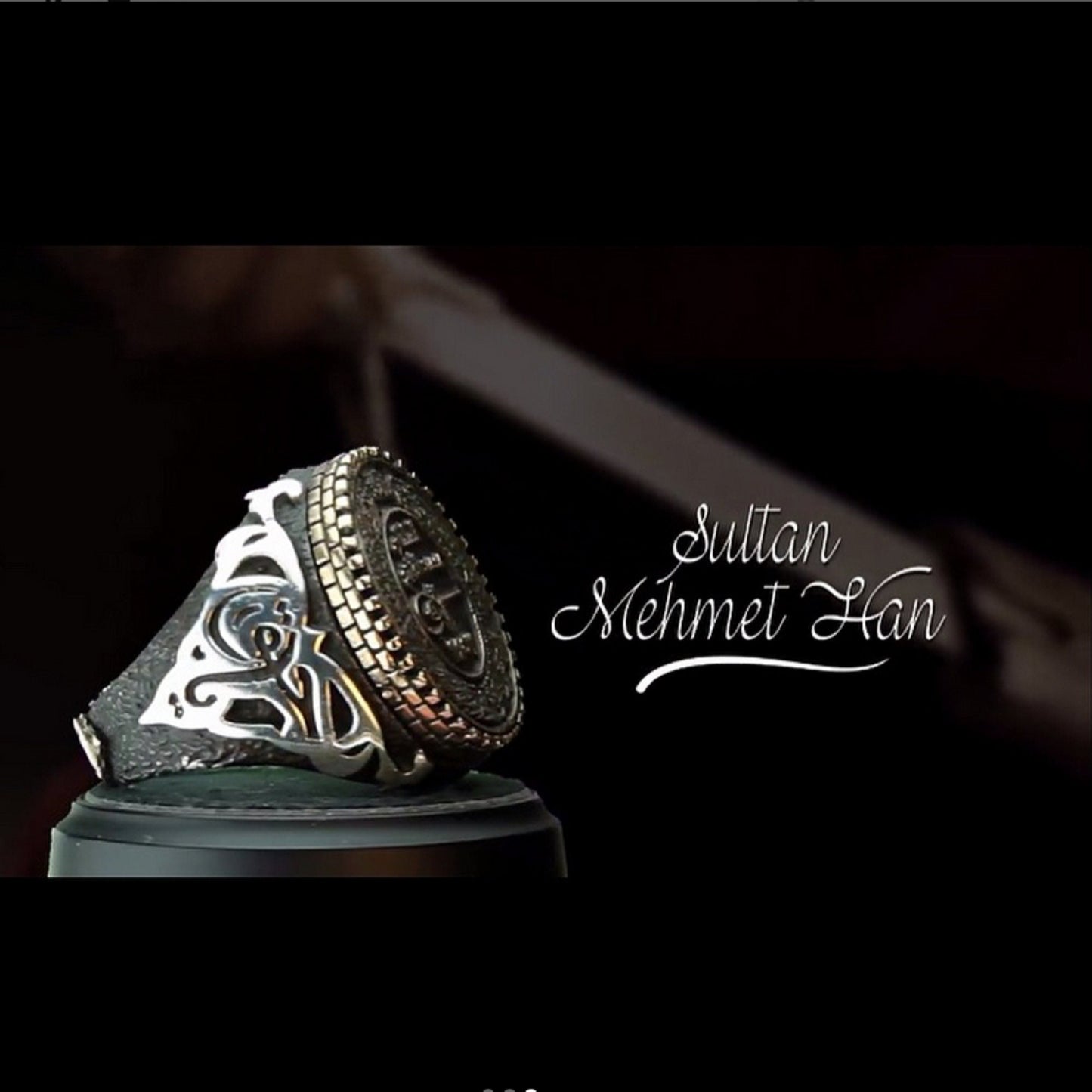 Fatih Sultan Mehmed Seal Ring 925 Sterling Silver OttomanHandcrafted
