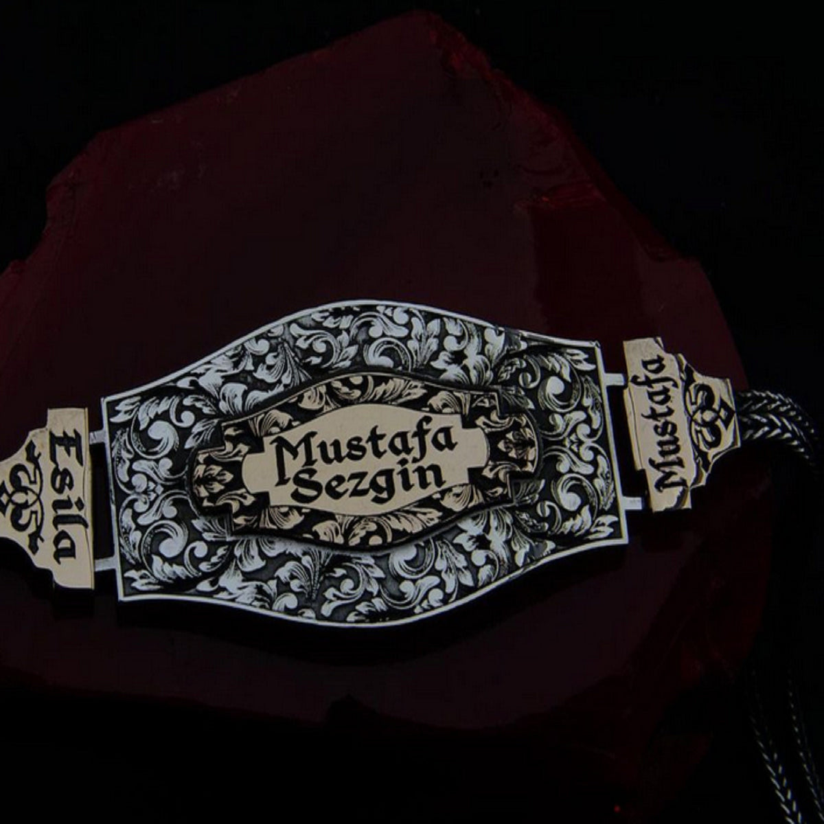 Foxtail chain men's name bracelet – view 2