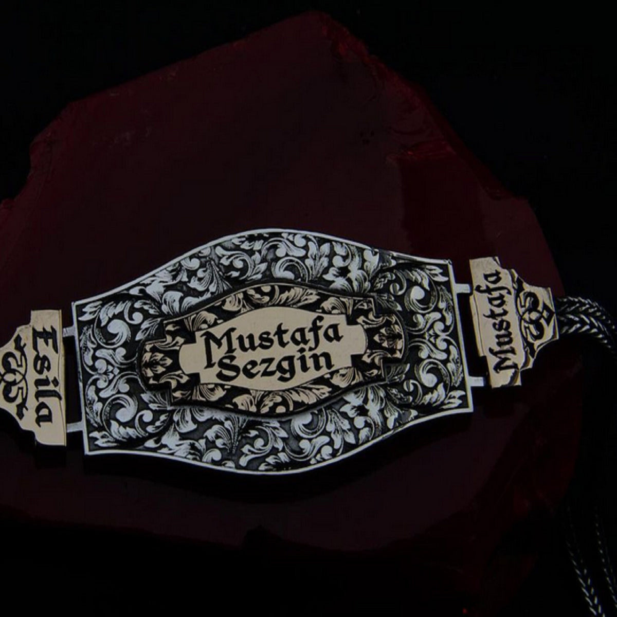 Foxtail chain men's name bracelet – view 5