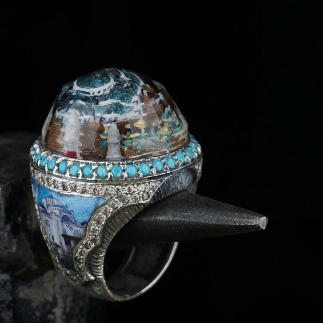 Çamlıca Mosque Ring, Hand-Carved – view 3