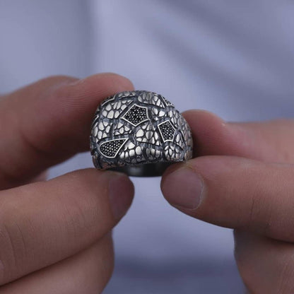 Handgefertigter, verstellbarer Silberring mit Mikro-Zirkonia – Herrenschmuck mit Edelsteinen