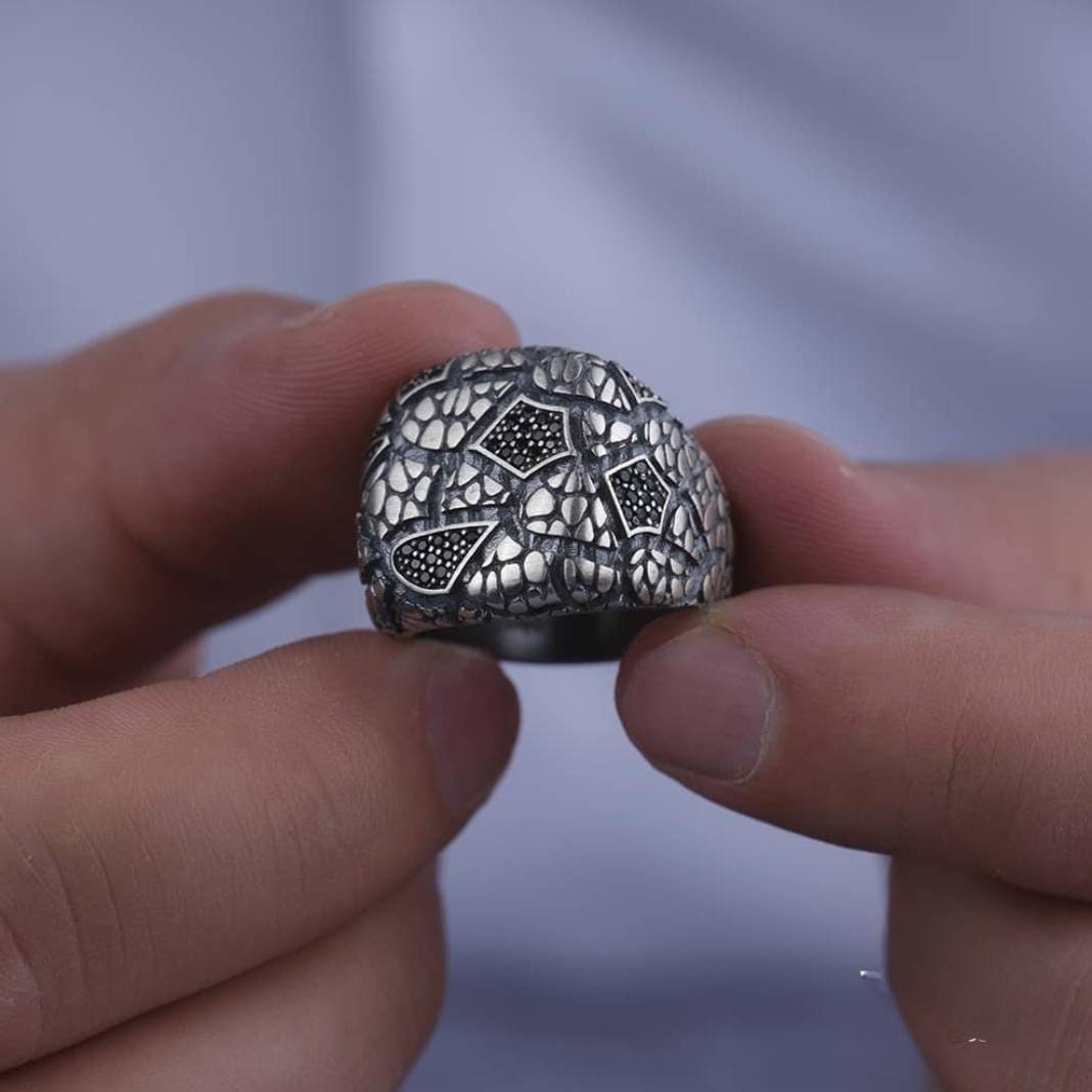 Micro zircon men's ring – view 3