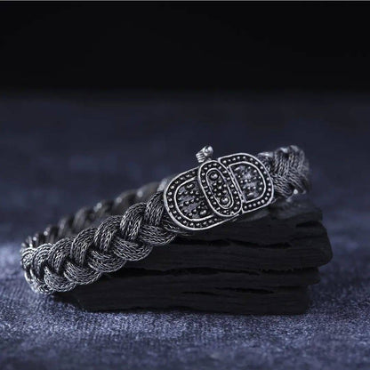 Turkish Knit Sterling Silver Braided Bracelet 925 Handmade