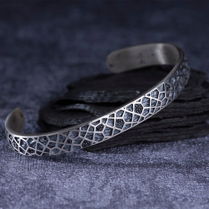 Handgefertigtes Herrenarmband aus 925er Sterlingsilber mit Mikrozirkonen