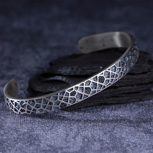 Micro Zircon Bracelet 925 Silver Sport Style Handmade Men