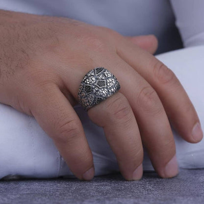 Micro zircon men's ring – view 2