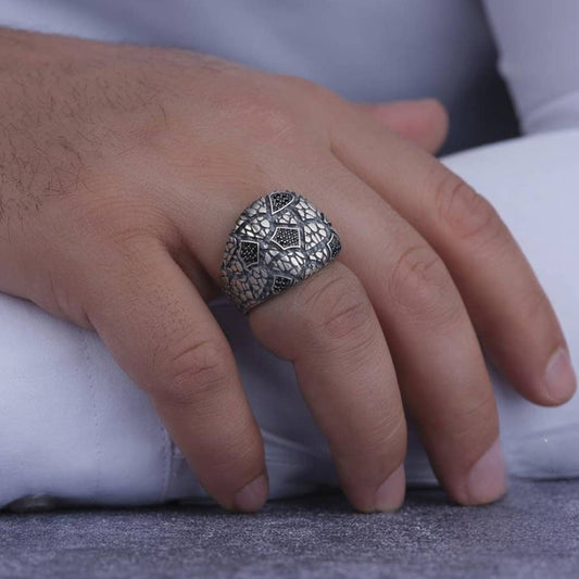 Micro zircon men's ring – view 2