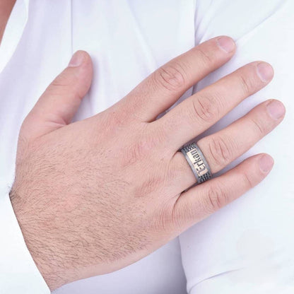 Custom name wedding band – view 2