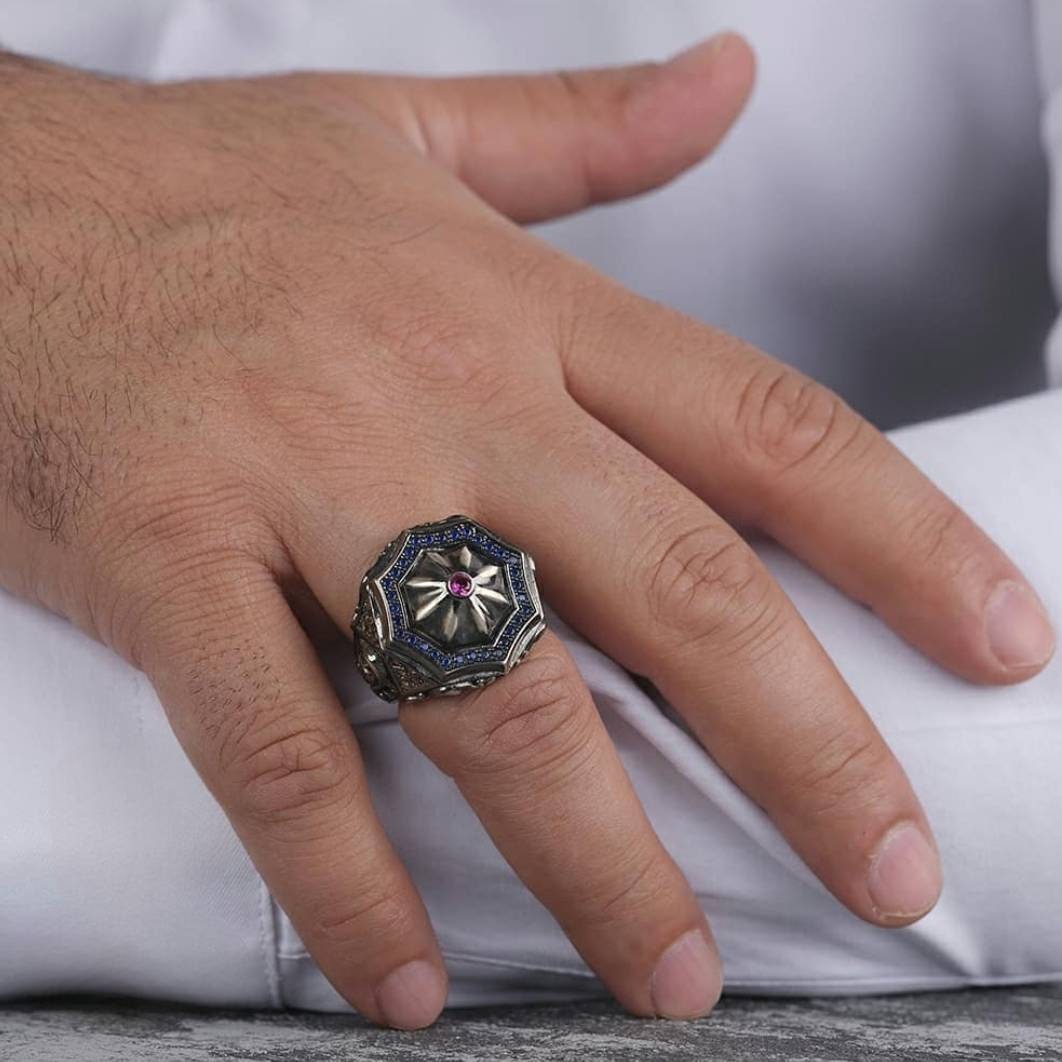 Dome Black Onyx Ring – 925 Sterling Silver | Men’s Handcrafted