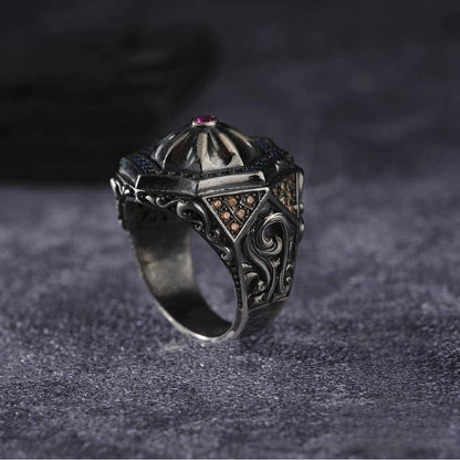 Dome Black Onyx Ring – 925 Sterling Silver | Men’s Handcrafted