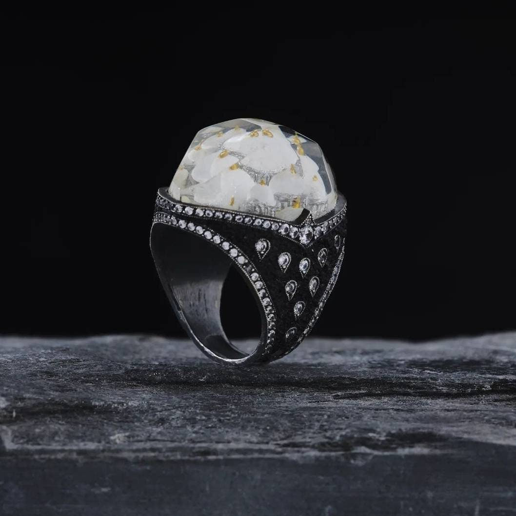 Süleymaniye Mosque negative engraving ring – view 3