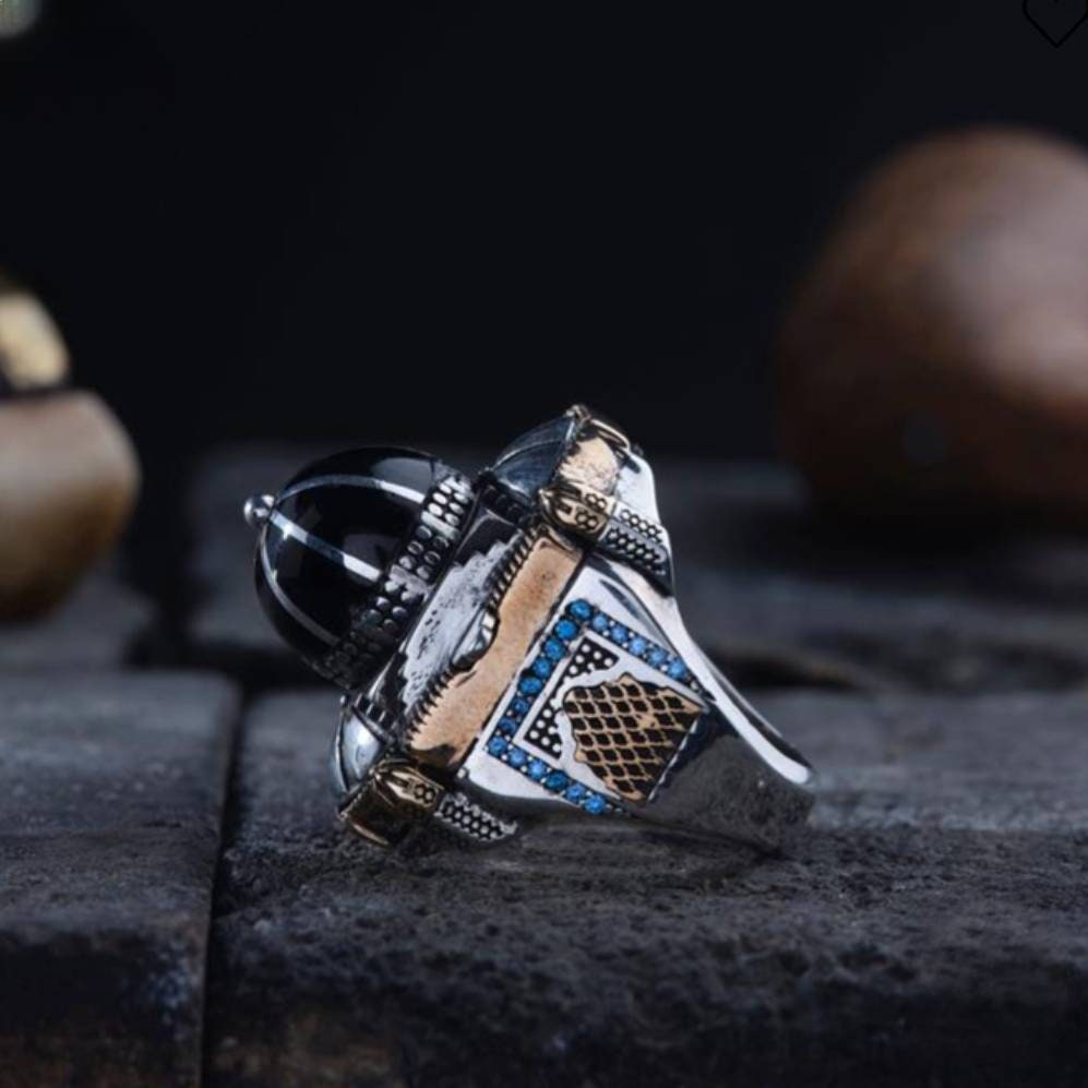 Mosque Dome Ring 925 Silver Quranic Inscription Ottoman Handmade