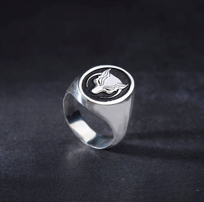 Börü wolf oval men's ring – view 2