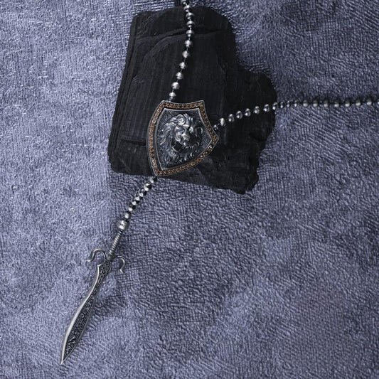Sword Necklace 925 Sterling Silver Customizable Men Handcrafted