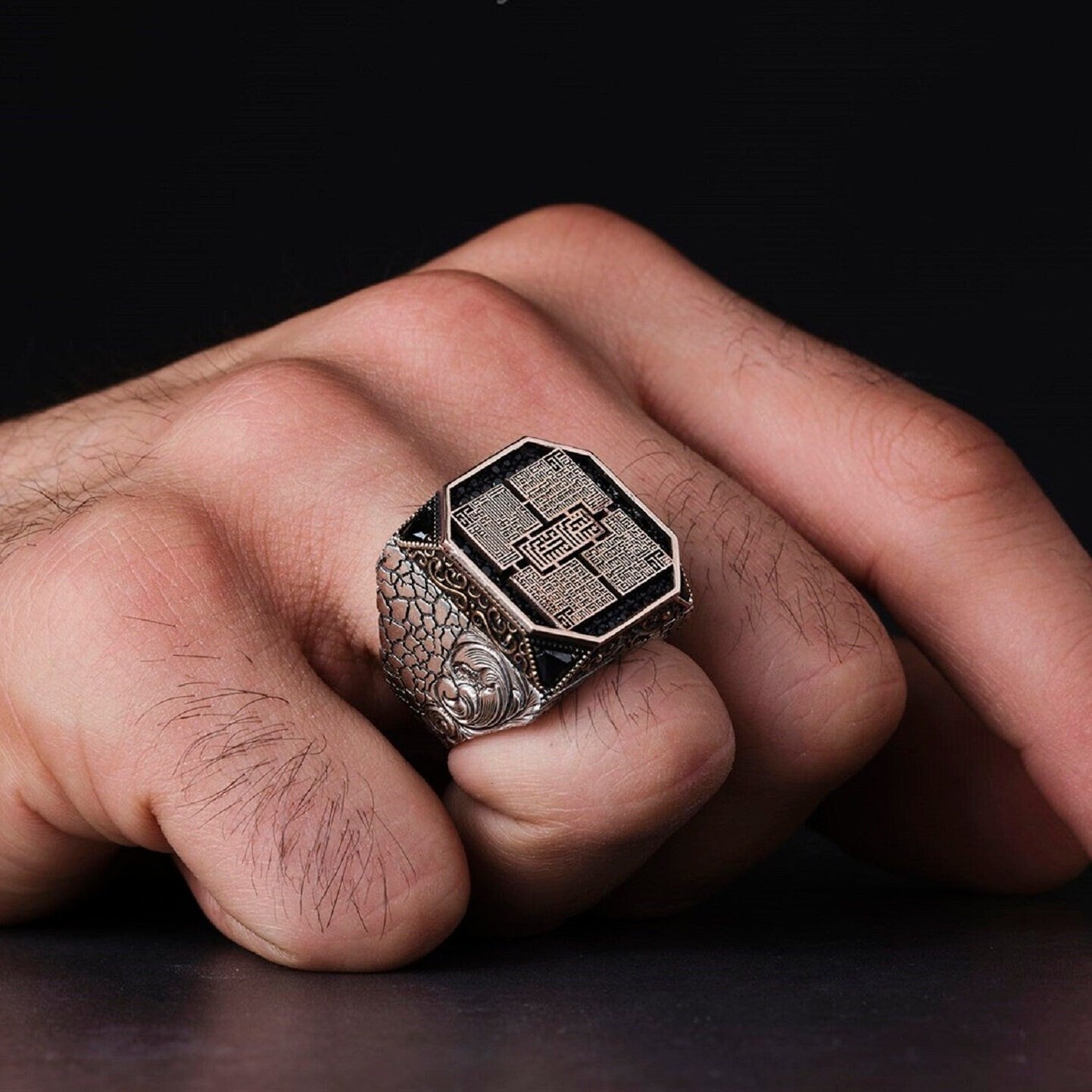 Surah Nas, Felak, Ihlas & Kafirun Ring | 925 Silver