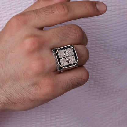 Surah Nas, Felak, Ihlas & Kafirun Ring | 925 Silver