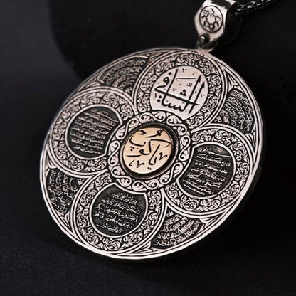 Personalized Men's 925 Sterling Silver Prayer Medallion Necklace