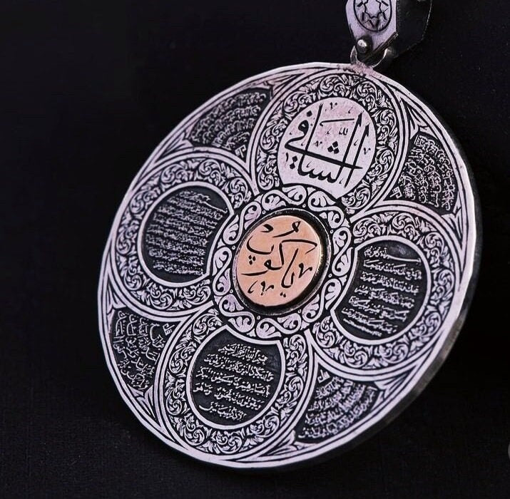 Personalized Men's 925 Sterling Silver Prayer Medallion Necklace