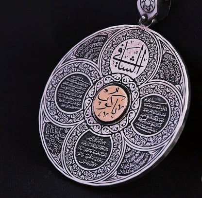 Personalized Men's 925 Sterling Silver Prayer Medallion Necklace