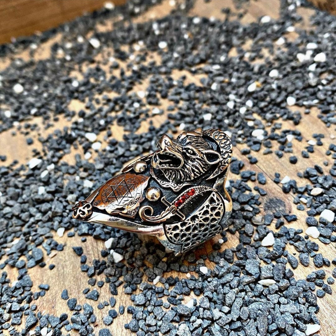 Seal of Solomon Leon thumb ring – view 3