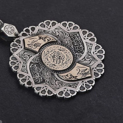 Personalized Medallion Necklace – Custom Text & Name | 925 Silver