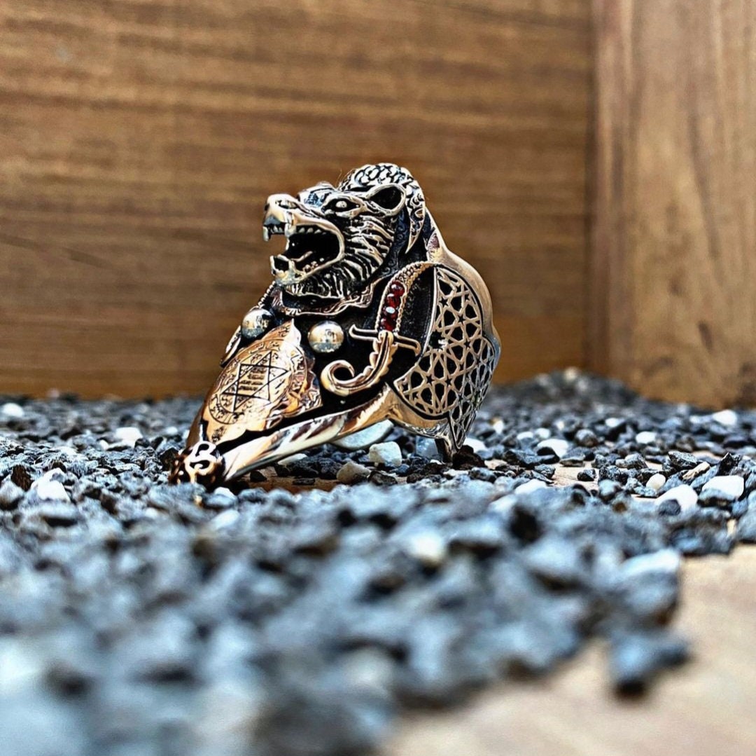 Seal of Solomon Leon thumb ring – view 2