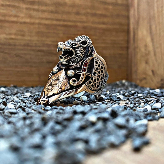 Seal of Solomon Leon thumb ring – view 2